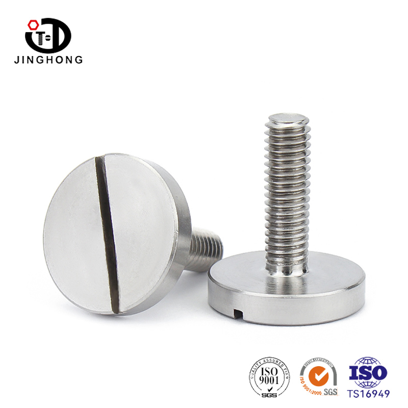 Винт с плоской головкой и круглой головкой со шлицем